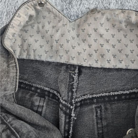 Vintage 80s Authentic Whipp High Waisted Mom Jeans with Suspenders Flap - Picture 7 of 11